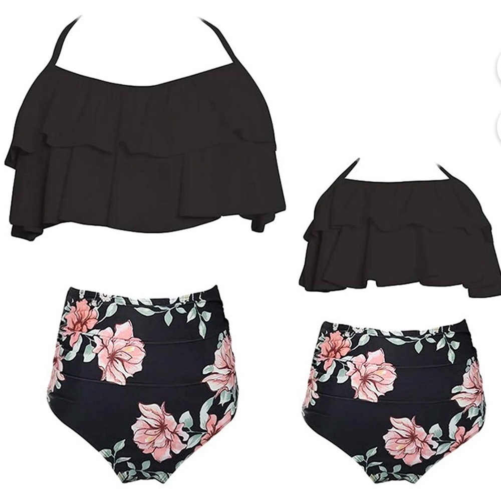 Family Matching Swimsuits - Mommy and Me Swim Suits 2 x Two Piece Swimming Suits - Picture 2 of 14
